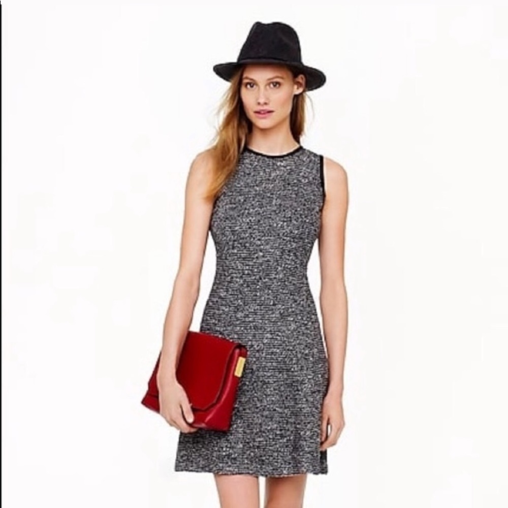 Jcrew tweed fit and flare dress